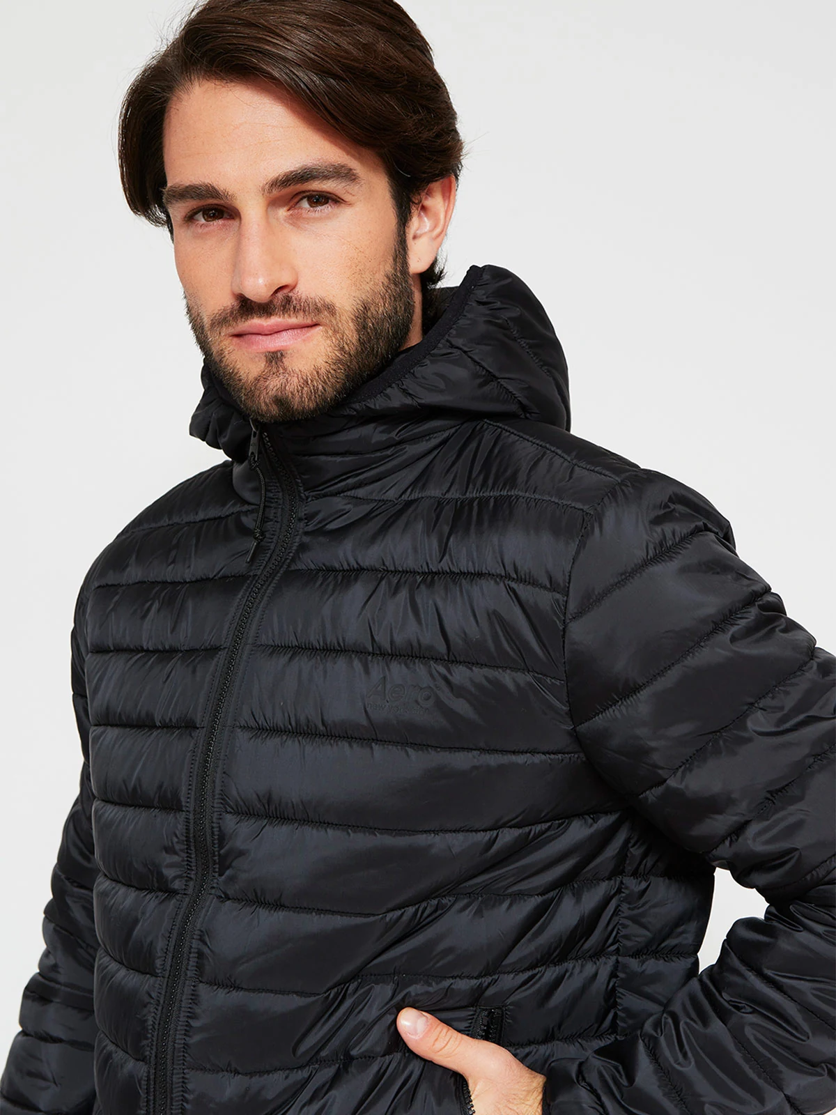 PARKA HOMBRE AEROPOSTALE BÁSICA CAPUCHA - 3