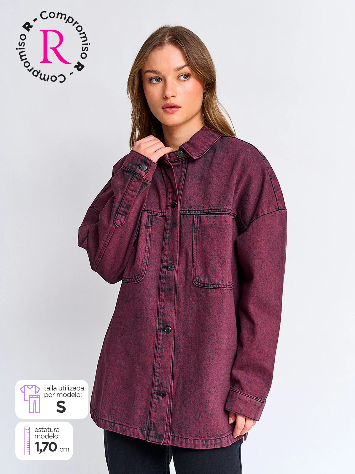 SOBRECAMISA MUJER BARBADOS ALGODÓN DENIM - 1
