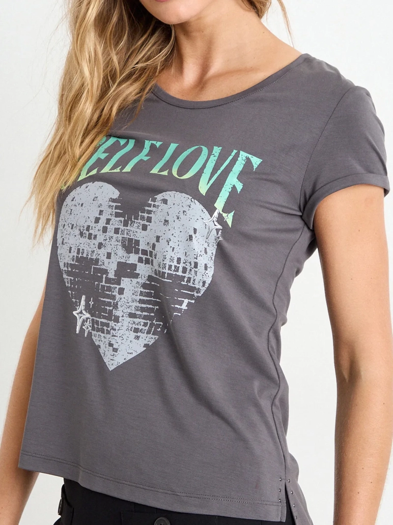 POLERA MUJER IO ESTAMPADO FOCALIZADO - 5