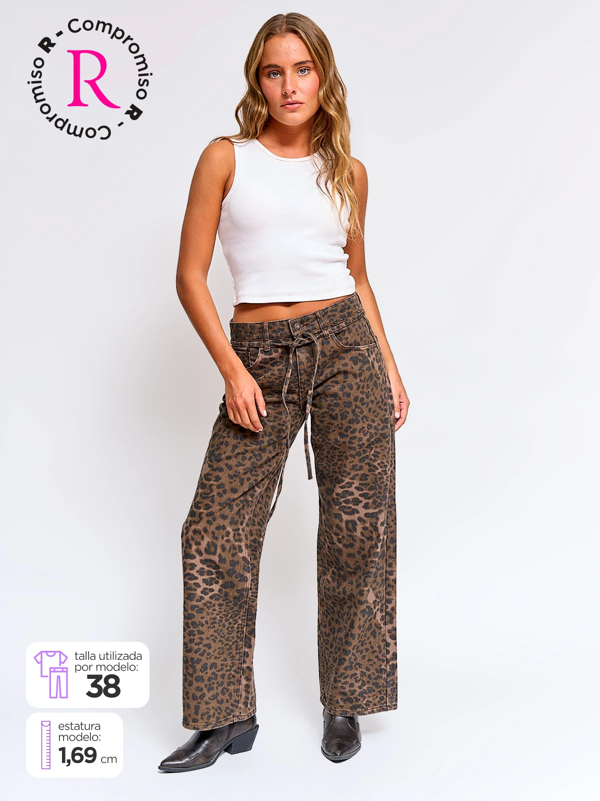 JEANS MUJER INDEX ALGODÓN BAGGY COW LOW - 1