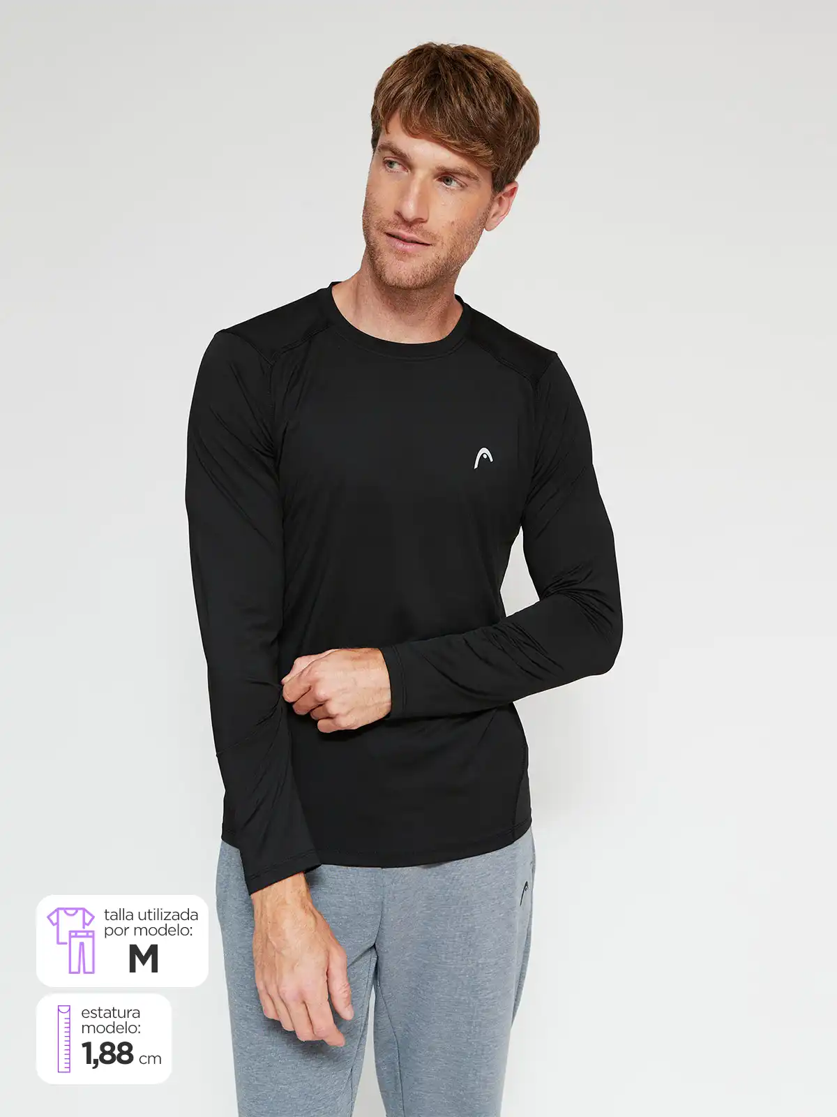 POLERA HOMBRE HEAD MANGA LARGA - 1