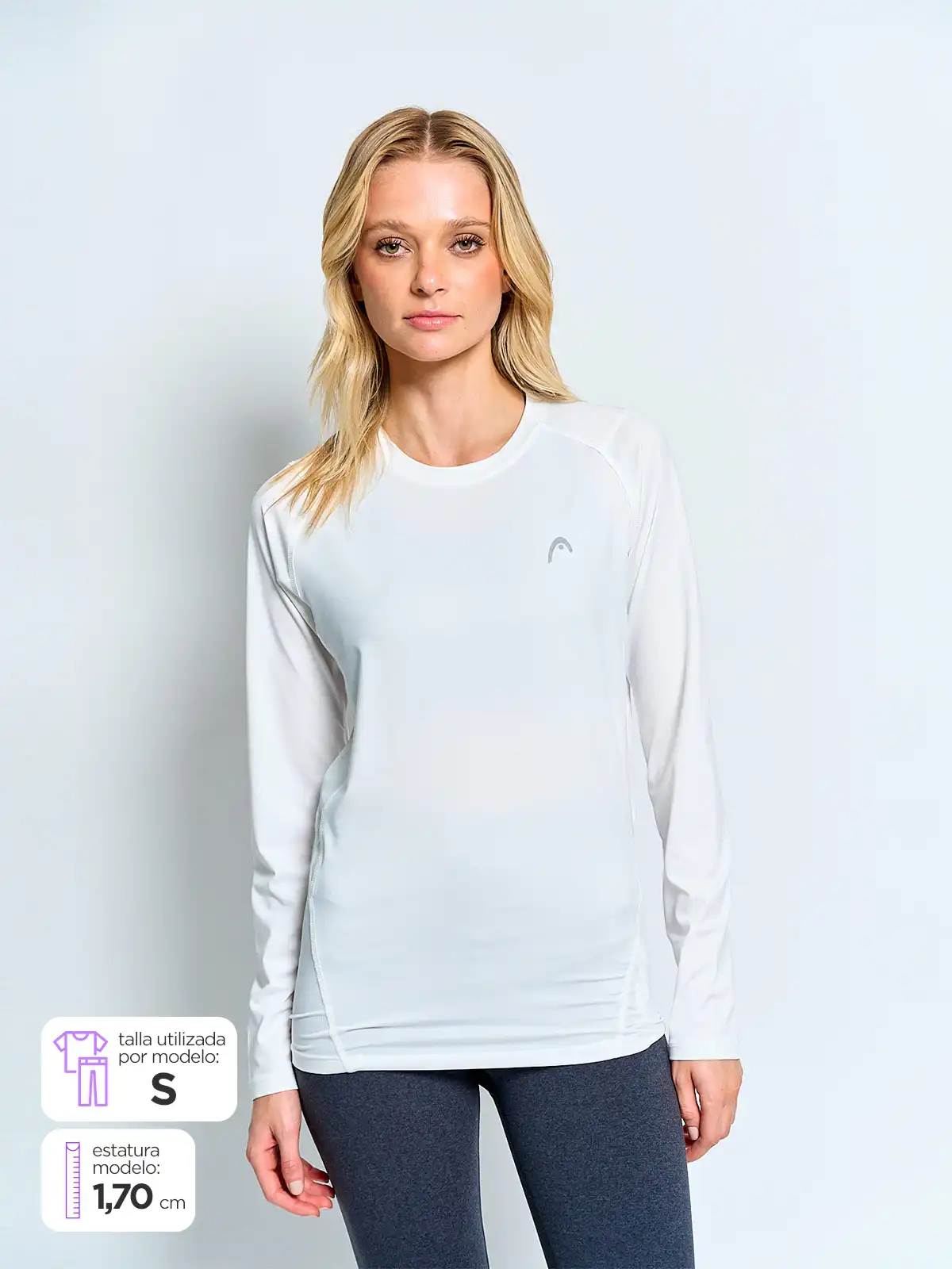 POLERA MUJER HEAD MANGA LARGA