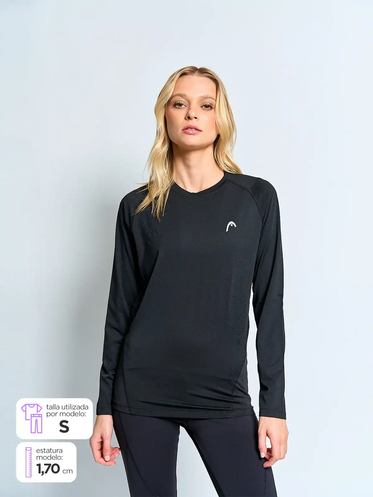 POLERA MUJER HEAD MANGA LARGA - 1