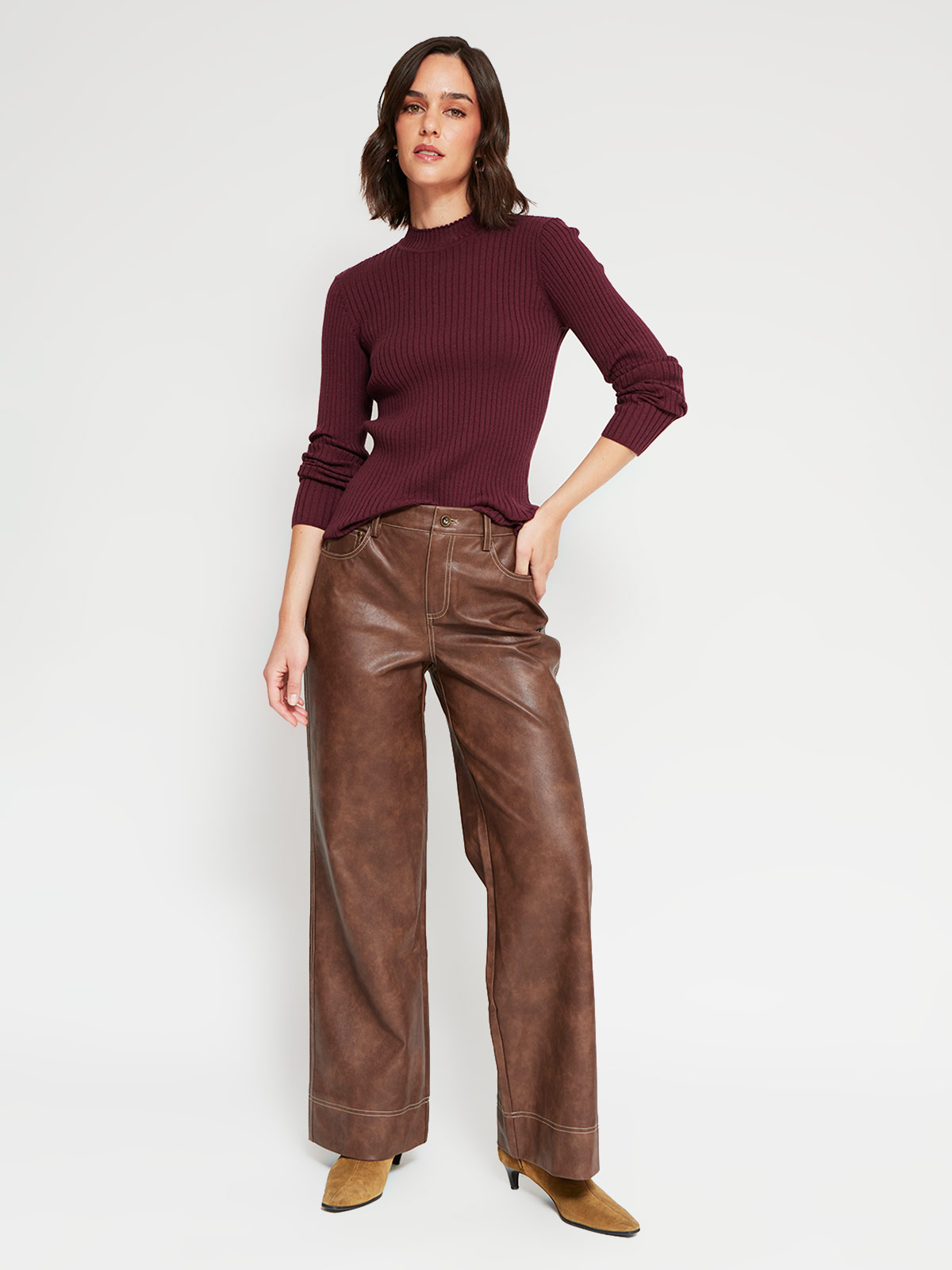 SWEATER MUJER REGATTA CUELLO MOCK MANGA LARGA RAYADO - 4