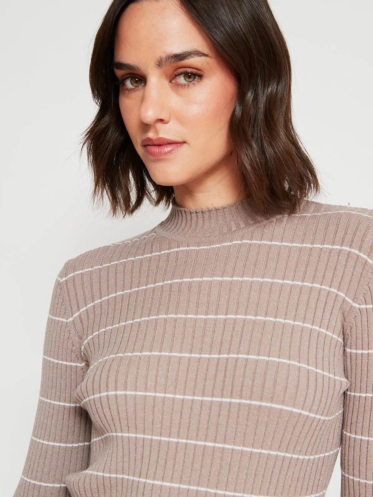 SWEATER MUJER REGATTA CUELLO MOCK MANGA LARGA RAYADO - 3