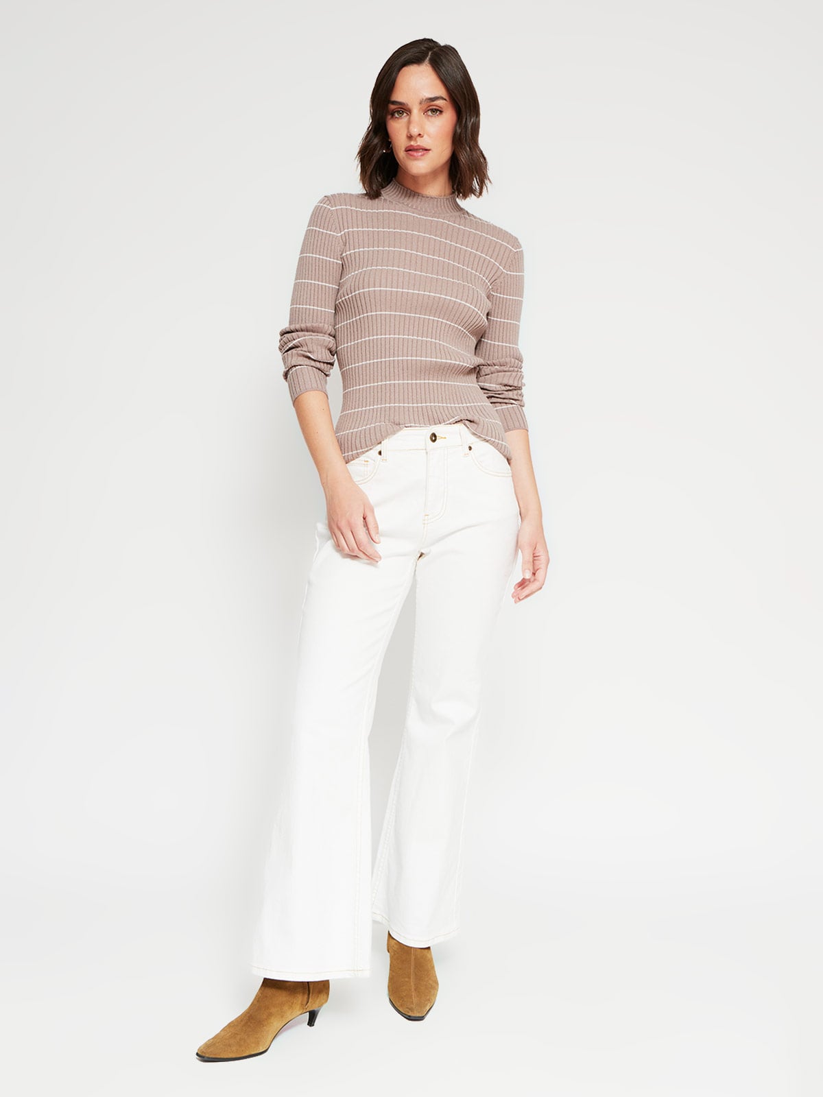 SWEATER MUJER REGATTA CUELLO MOCK MANGA LARGA RAYADO - 4