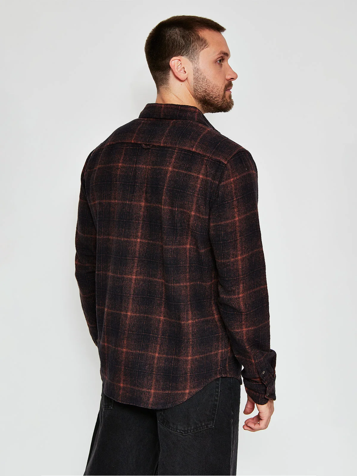 CAMISA HOMBRE HALF ALGODÓN MANGA LARGA FRANELA - 2