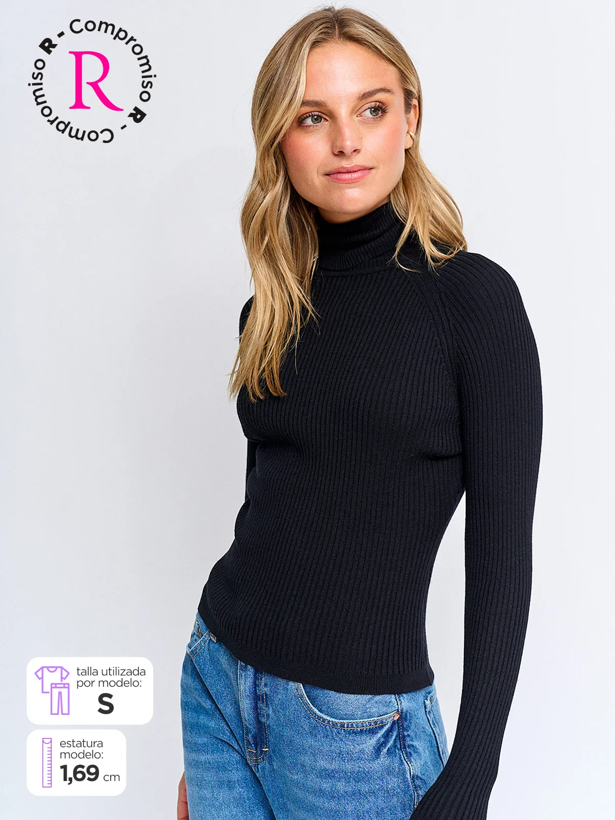 SWEATER MUJER INDEX MANGA LARGA TEJIDO BÁSICO