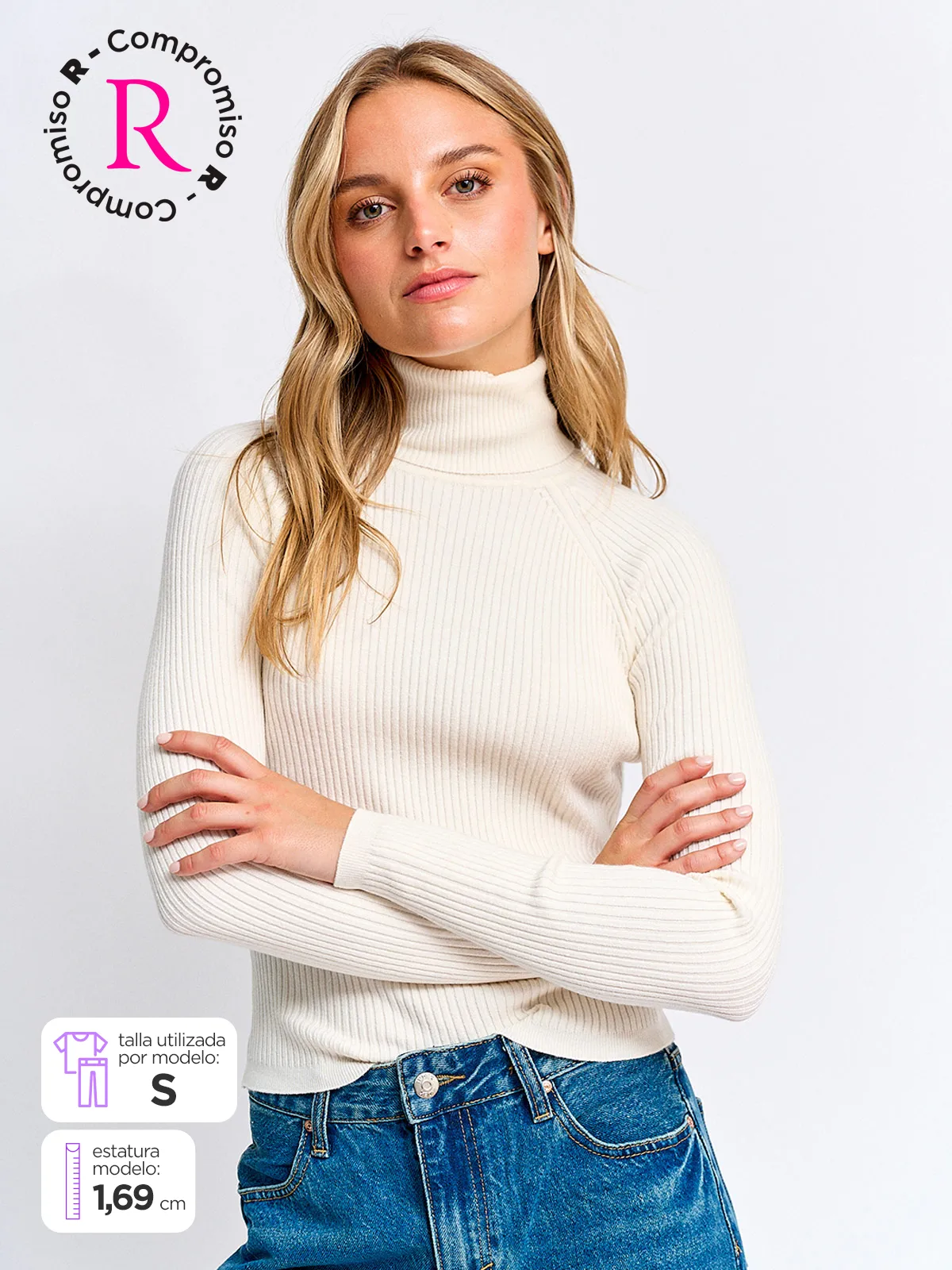 SWEATER MUJER INDEX MANGA LARGA TEJIDO BÁSICO