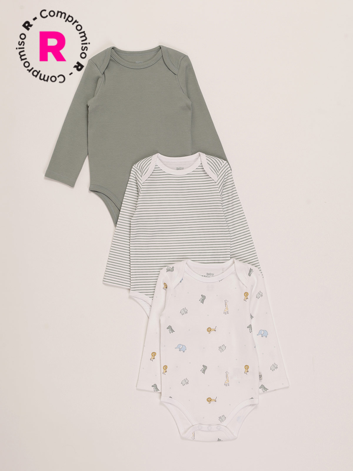 PACK X3 BODY NIÑO BABY HARVEST - 1
