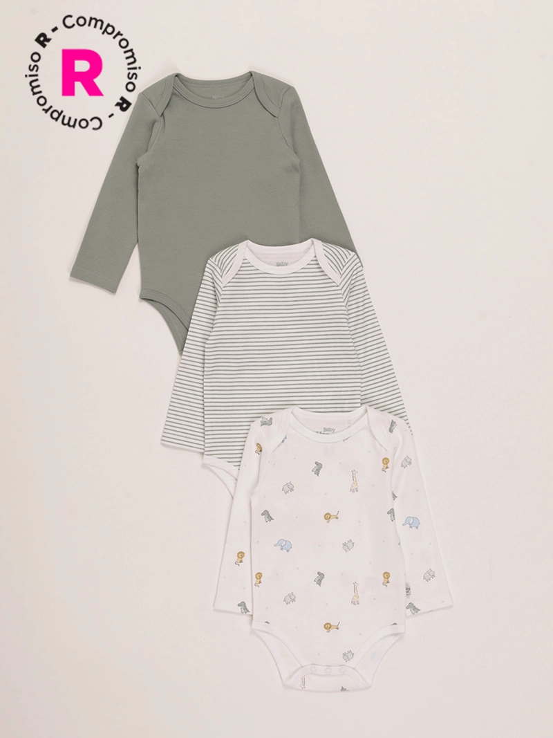 PACK X3 BODY NIÑO BABY HARVEST