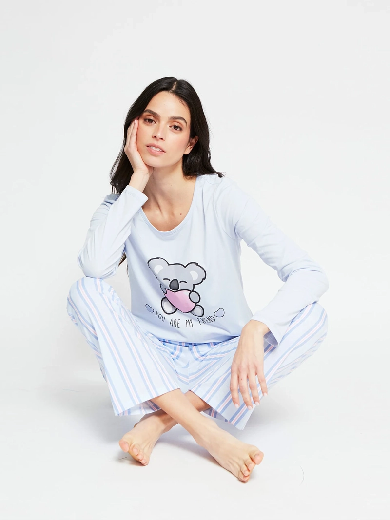TOP PIJAMA MUJER INDEX MANGA LARGA - 4