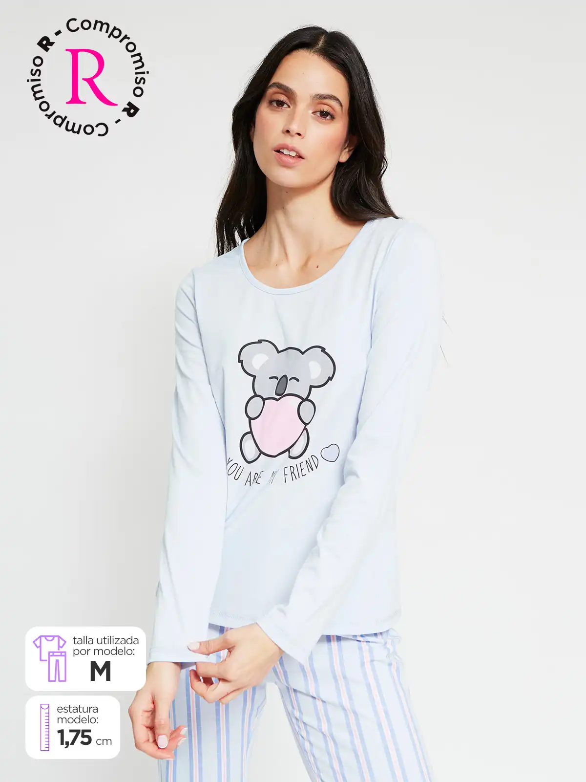 TOP PIJAMA MUJER INDEX MANGA LARGA - 1