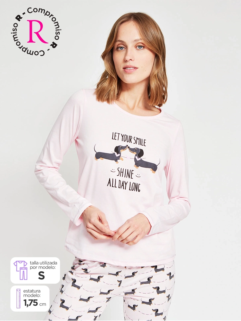 TOP PIJAMA MUJER INDEX MANGA LARGA - 1