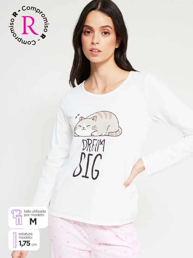 TOP PIJAMA MUJER INDEX MANGA LARGA - 1