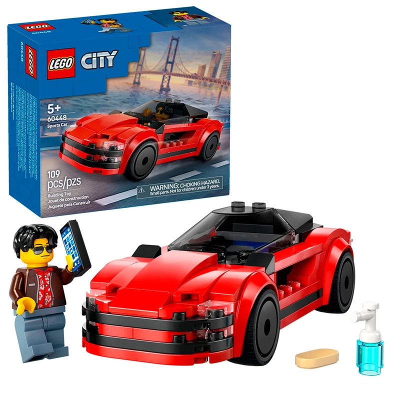 BLOQUES CONSTRUCCIÓN LEGO 60448 DEPORTIVO ROJO - 1