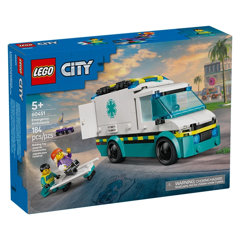 BLOQUES DE CONSTRUCCIÓN LEGO 60451 AMBULANCIA EMERGENCIAS - 2