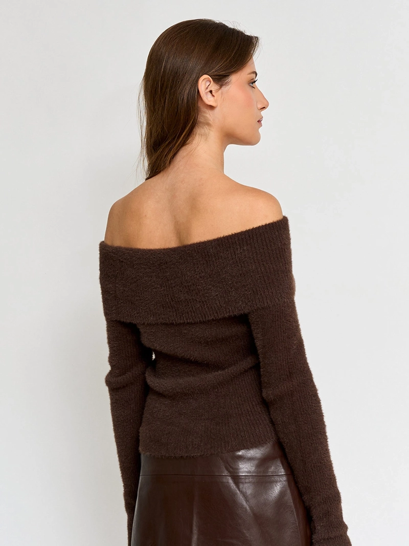 SWEATER MUJER INDEX MANGA LARGA BARDOT - 2