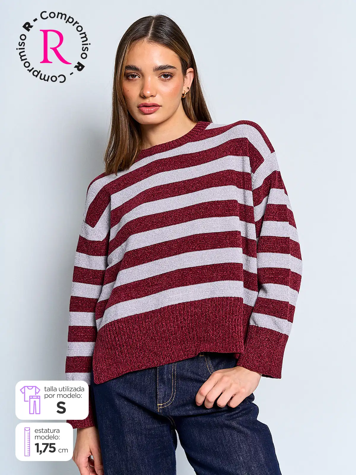SWEATER MUJER INDEX MANGA LARGA BÁSICO CHENILLE - 1
