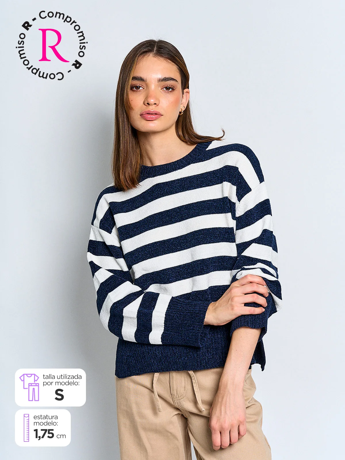 SWEATER MUJER INDEX MANGA LARGA BÁSICO CHENILLE - 1