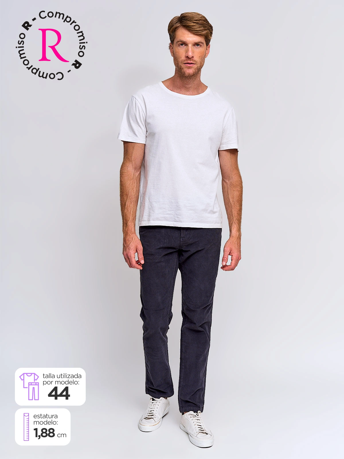 PANTALÓN HOMBRE CACHAREL ALGODÓN COTELÉ LAVADO - 1