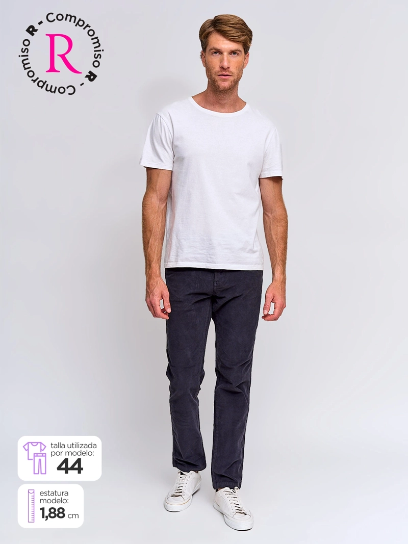 PANTALÓN HOMBRE CACHAREL ALGODÓN COTELÉ LAVADO - 1