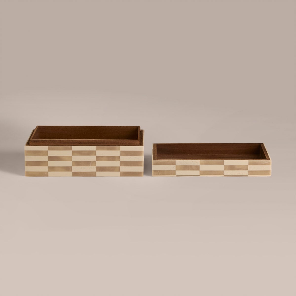 CAJA DECORATIVA RIPLEY HOME MOK GEO 22 CM BEIGE - 2