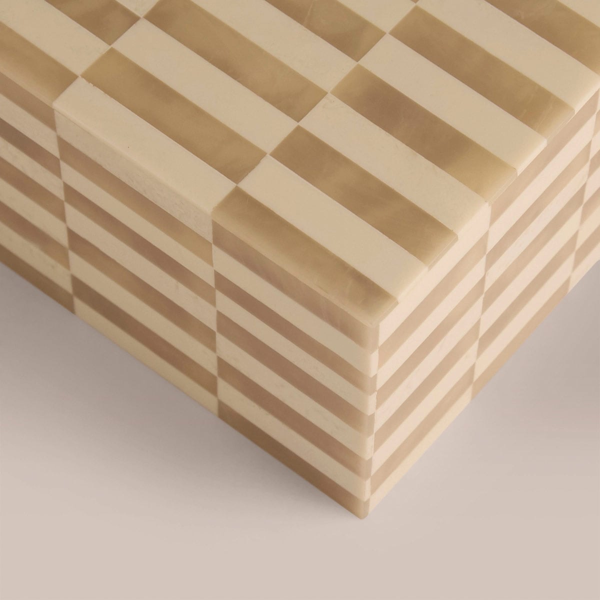 CAJA DECORATIVA RIPLEY HOME MOK GEO 22 CM BEIGE - 3