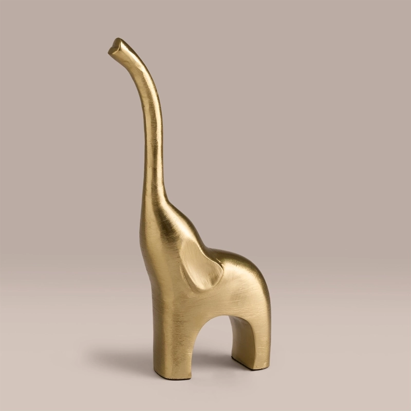 FIGURA DECORATIVA RIPLEY HOME ELEFANTE TROMPA DORADO - 1