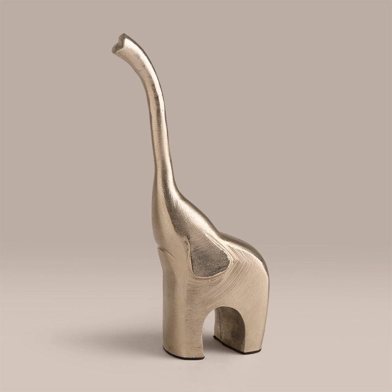 FIGURA DECORATIVA RIPLEY HOME ELEFANTE TROMPA PLATEADO  - 1