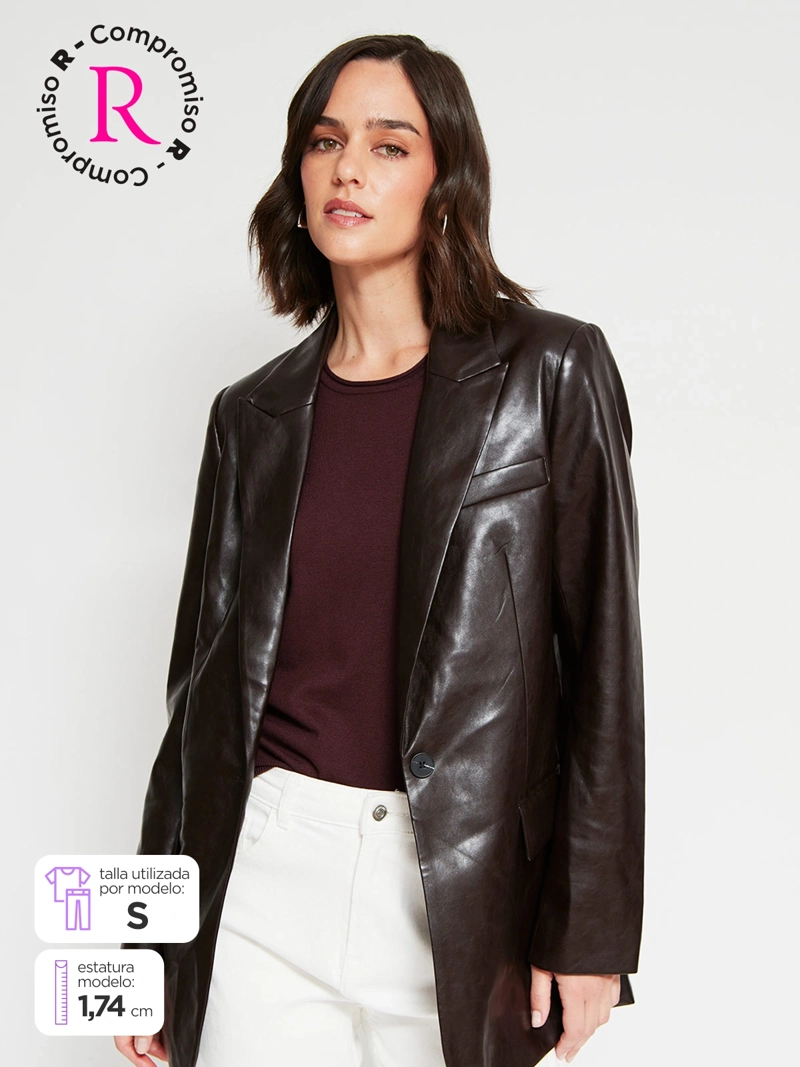 BLAZER MUJER MARQUIS EFECTO PIEL - 3