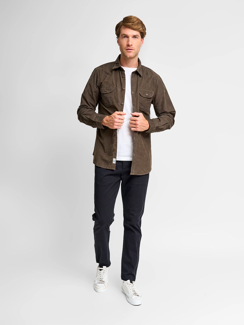 CAMISA HOMBRE REGATTA ALGODÓN MANGA LARGA COTELÉ - 4