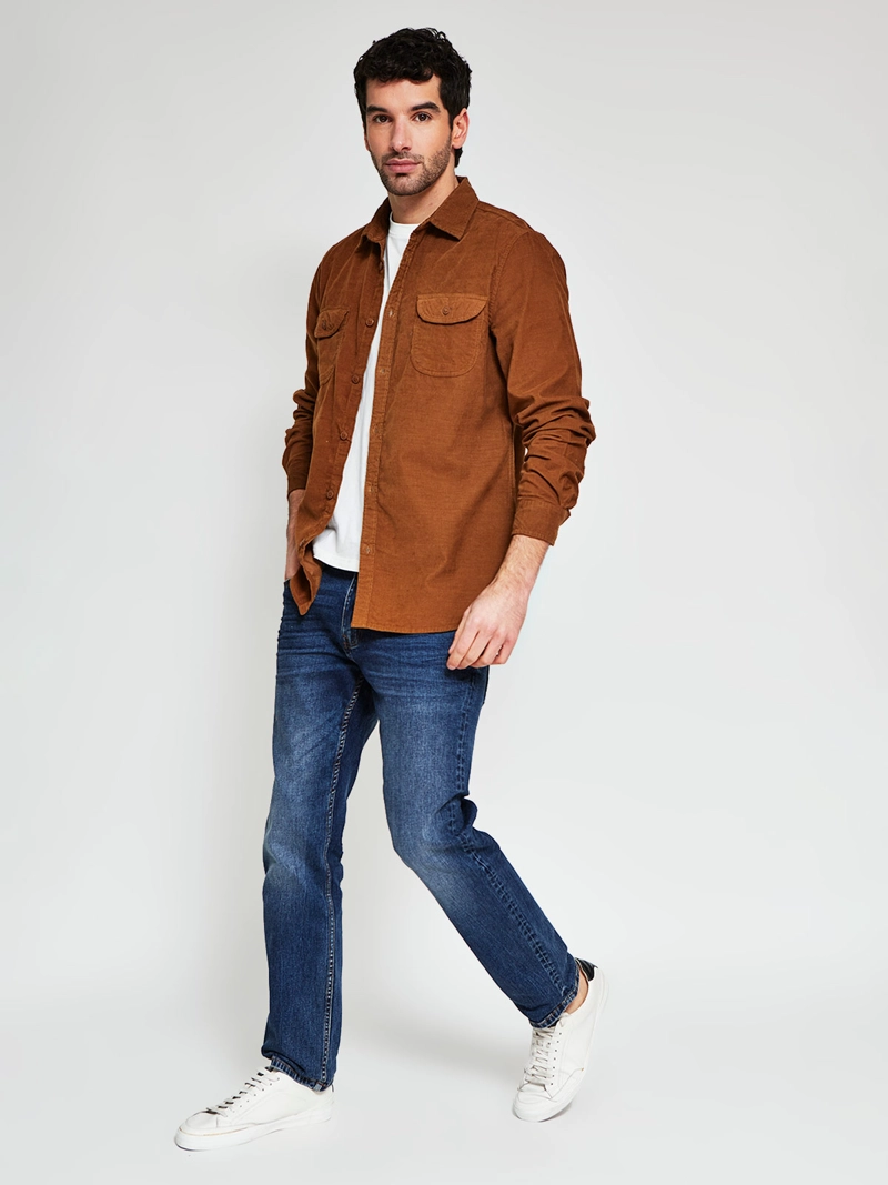CAMISA HOMBRE REGATTA ALGODÓN MANGA LARGA COTELÉ - 4