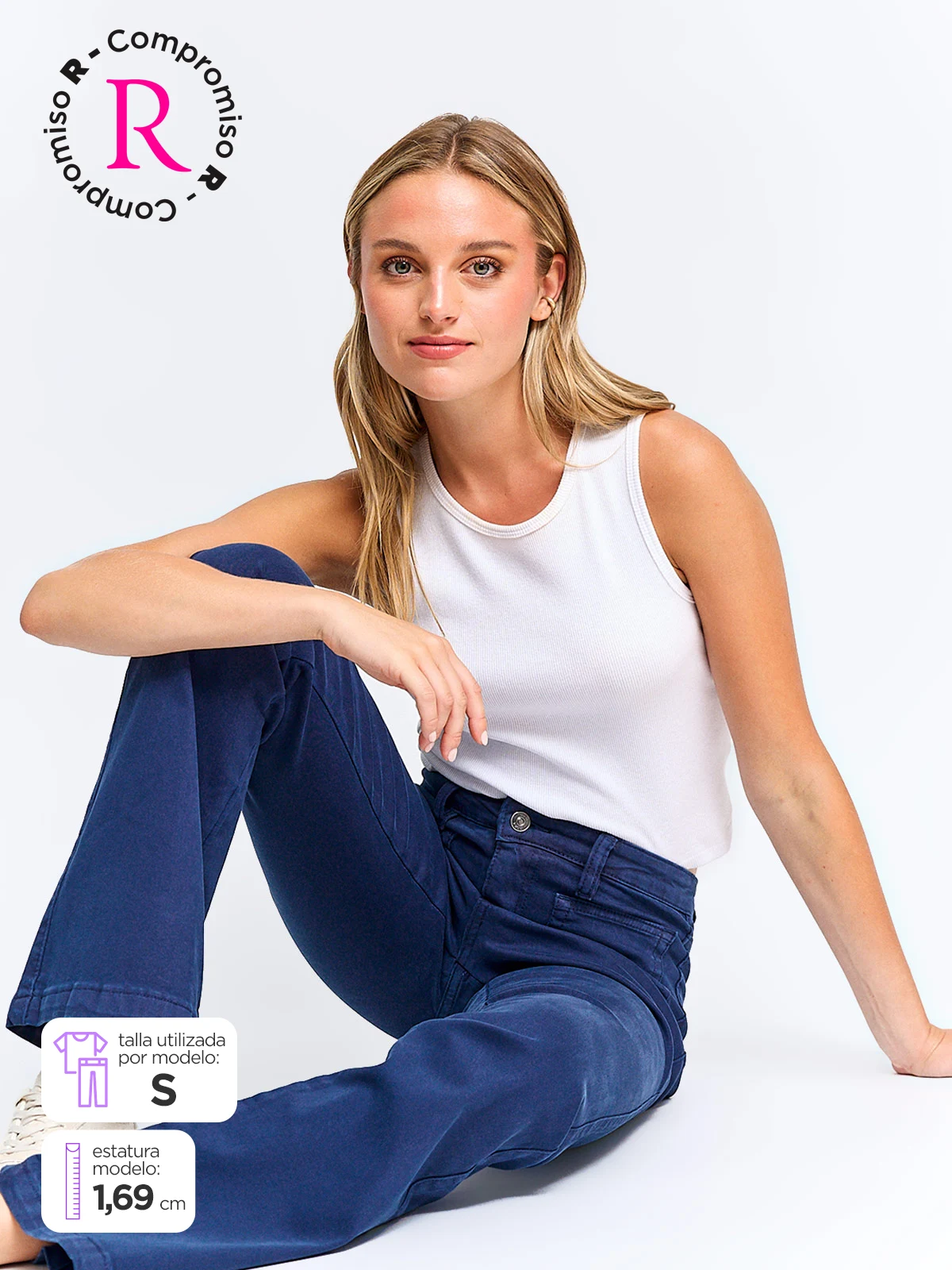 PANTALÓN MUJER INDEX ALGODÓN FLARE - 1