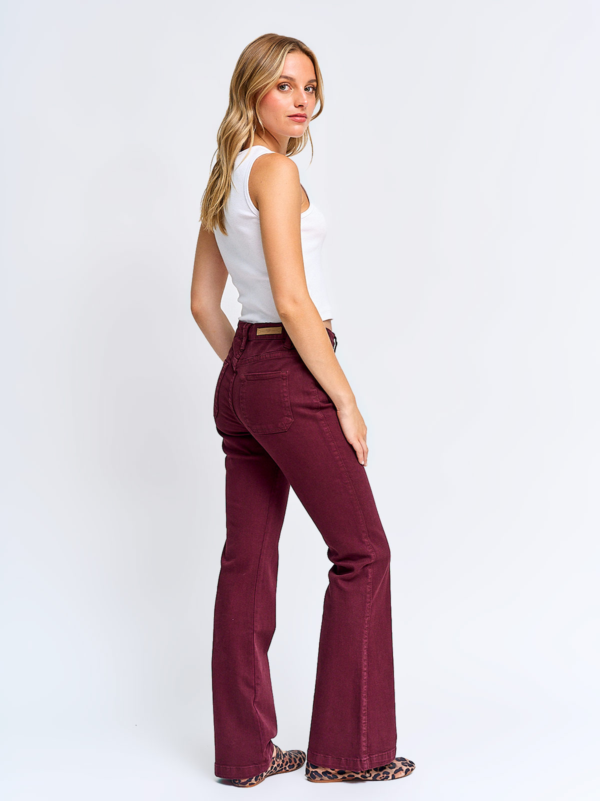 PANTALÓN MUJER INDEX ALGODÓN FLARE - 4