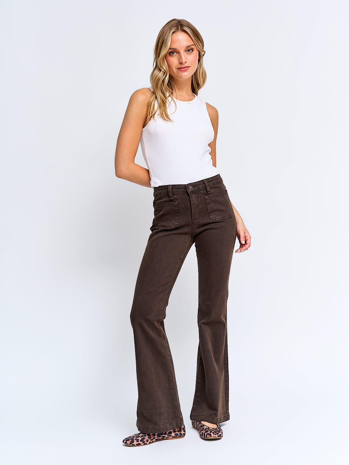 PANTALÓN MUJER INDEX ALGODÓN FLARE - 2