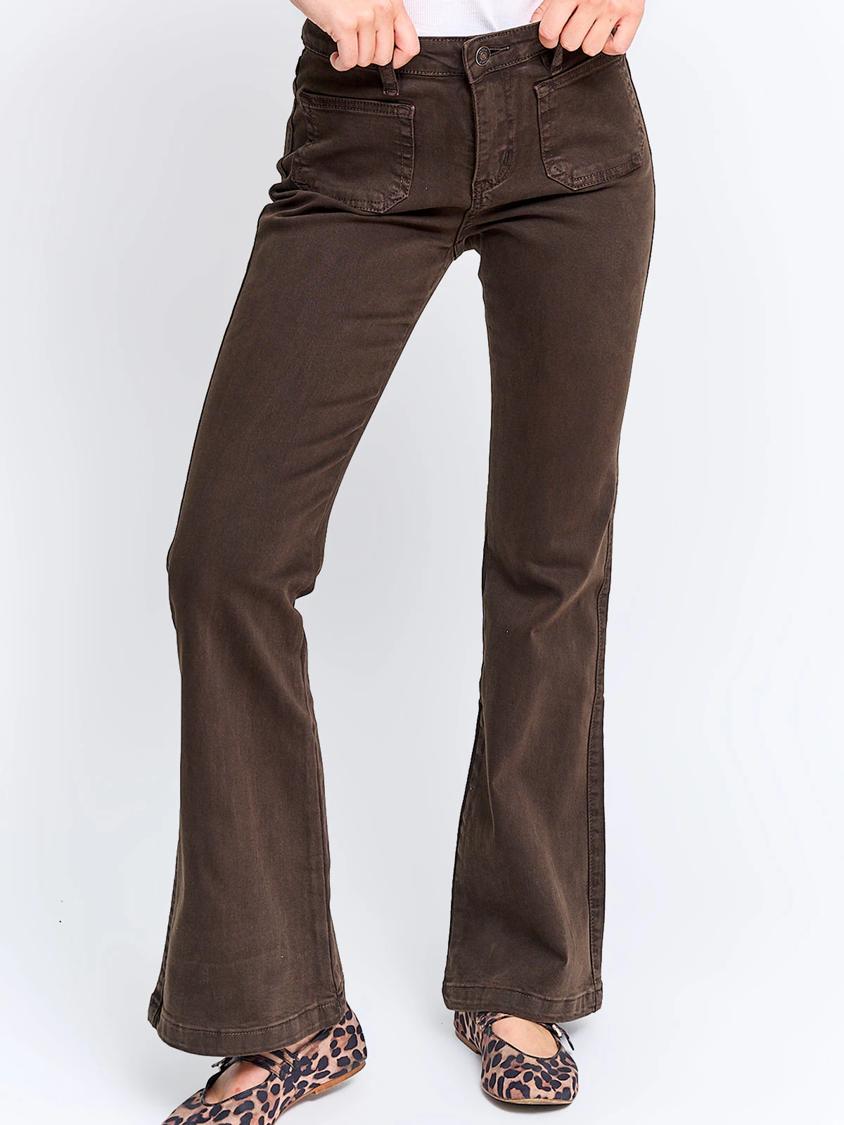 PANTALÓN MUJER INDEX ALGODÓN FLARE - 3