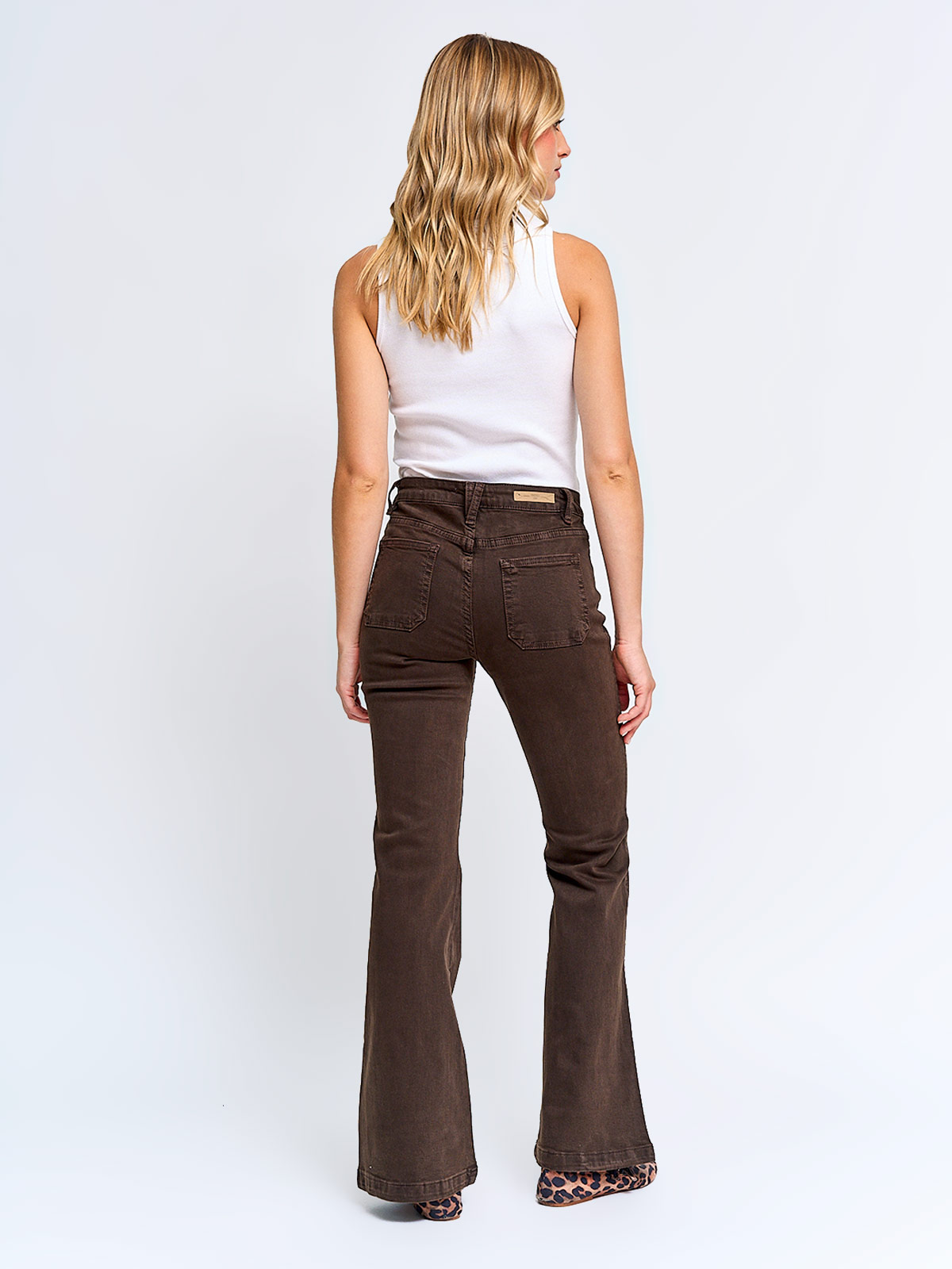 PANTALÓN MUJER INDEX ALGODÓN FLARE - 4