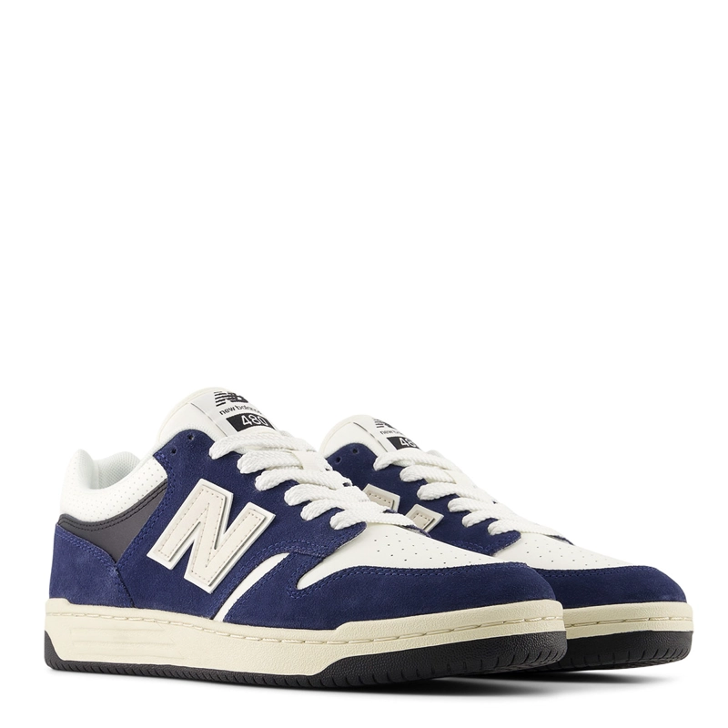 ZAPATILLAS HOMBRE NEW BALANCE CASUALES AZUL BB480PEN/ CUERO - 2