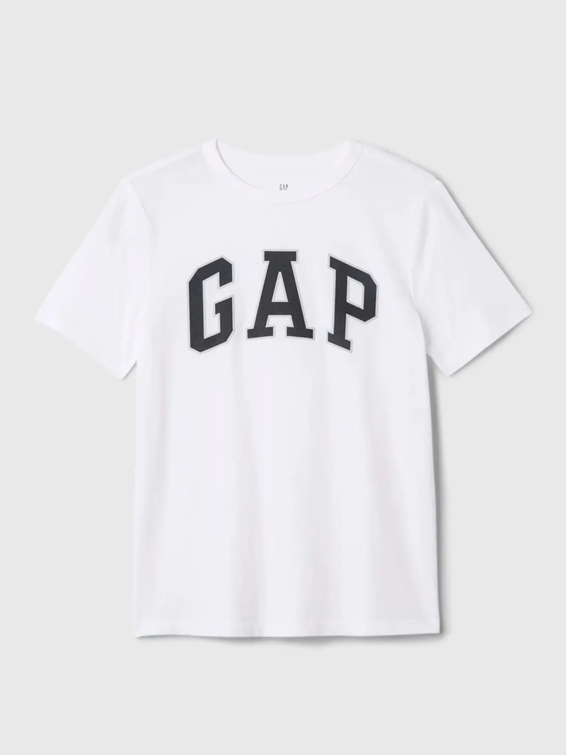 POLERA MANGA CORTA ALGODÓN NIÑO GAP BLANCO LOGO - 1