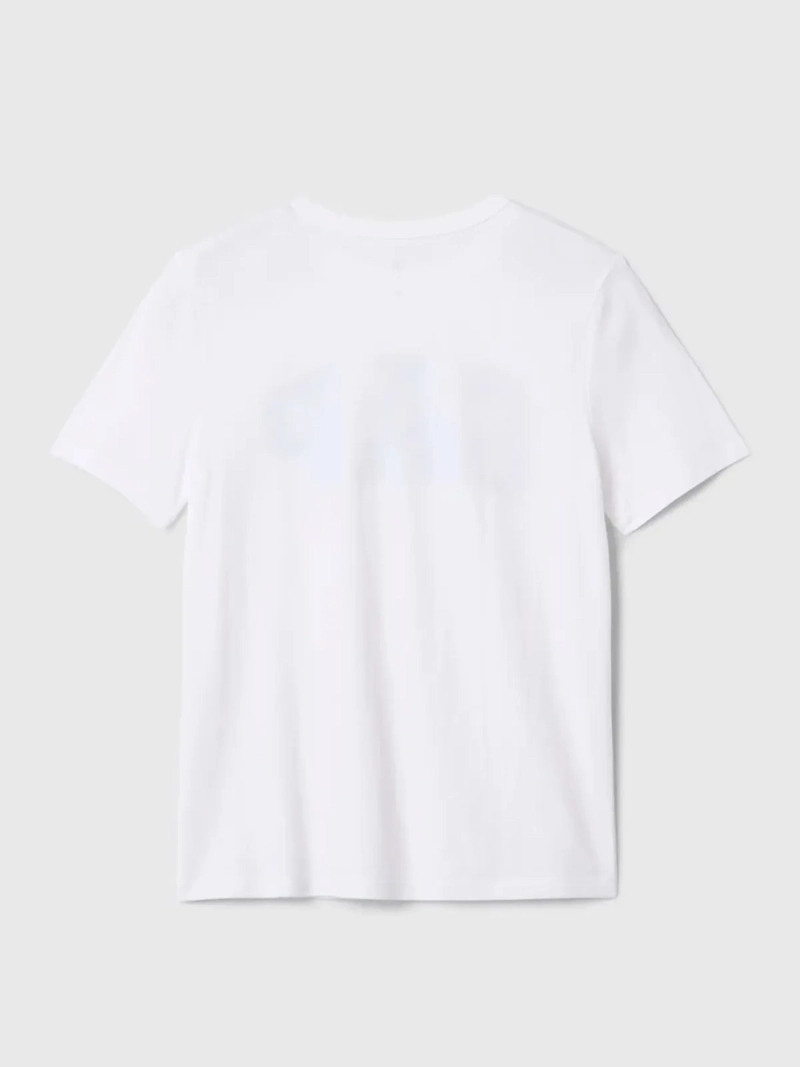 POLERA MANGA CORTA ALGODÓN NIÑO GAP BLANCO LOGO - 2