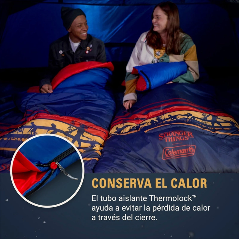 SACO DE DORMIR COLEMAN STRANGER THINGS 10°C AZUL - 4