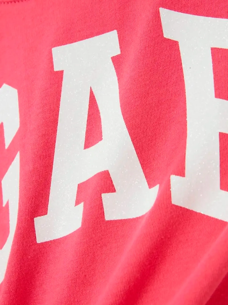 POLERA MANGA CORTA ALGODÓN NIÑA GAP ROSADO LOGO - 2