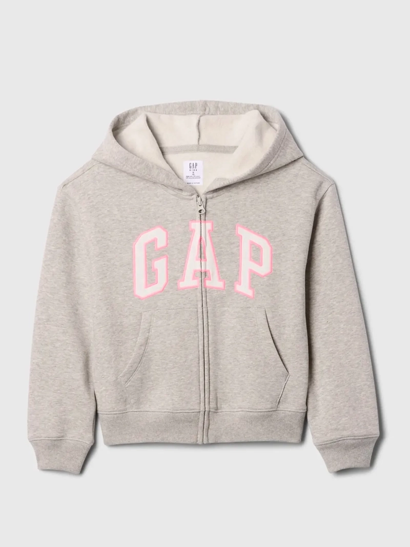 POLERÓN NIÑA GAP GRIS LOGO - 1