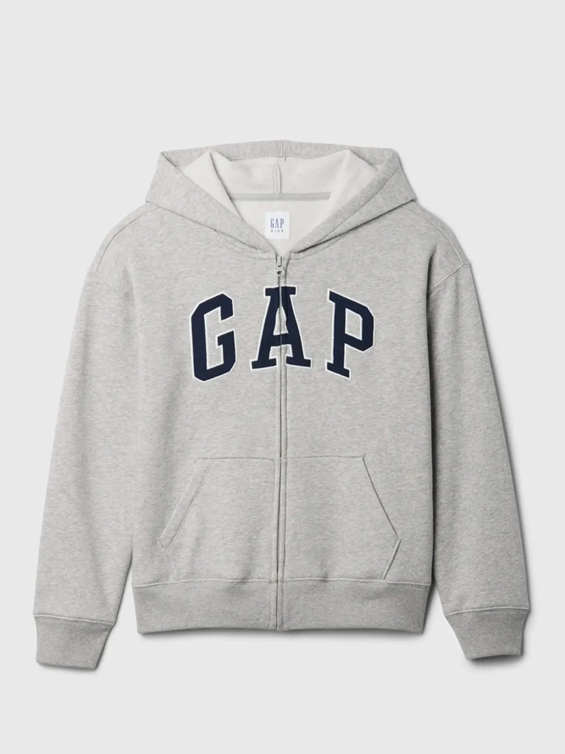 POLERÓN NIÑO GAP GRIS LOGO - 1