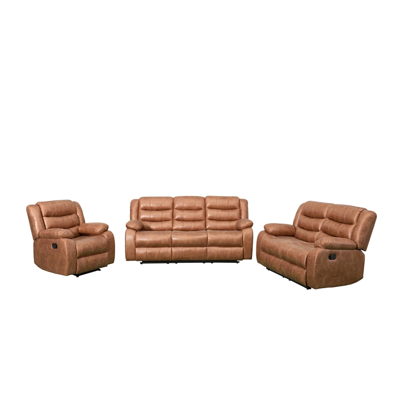 SOFÁ RECLINABLE RIPLEY HOME NEW BELFAST 2 CUERPOS CAFÉ - 11