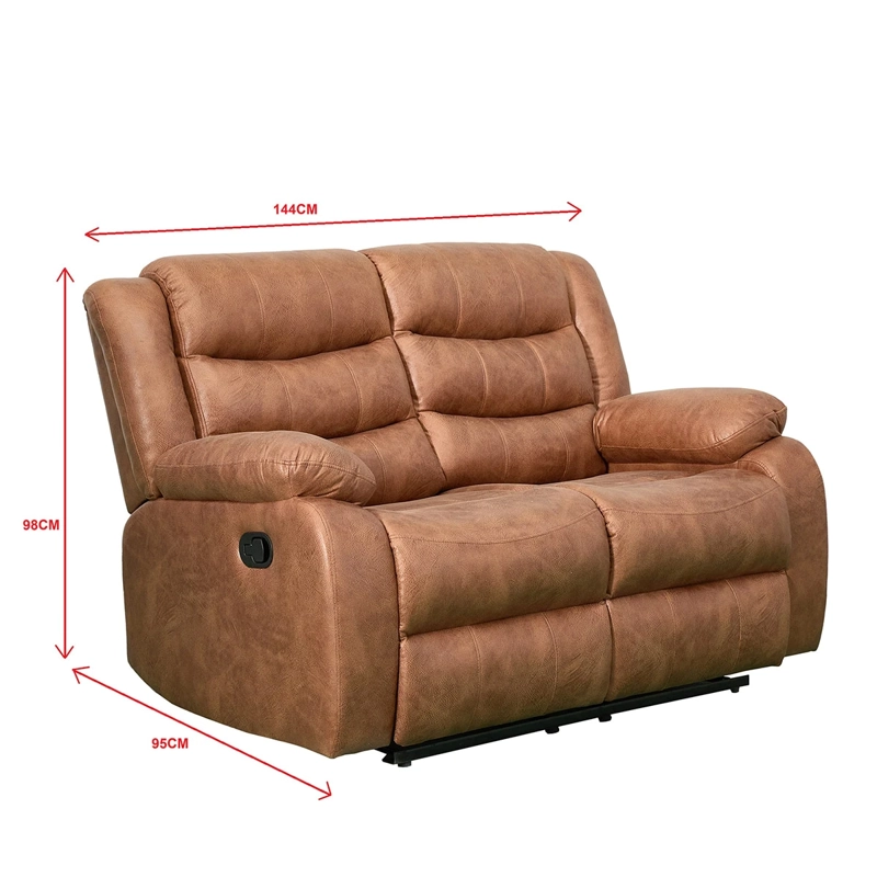 SOFÁ RECLINABLE RIPLEY HOME NEW BELFAST 2 CUERPOS CAFÉ - 9
