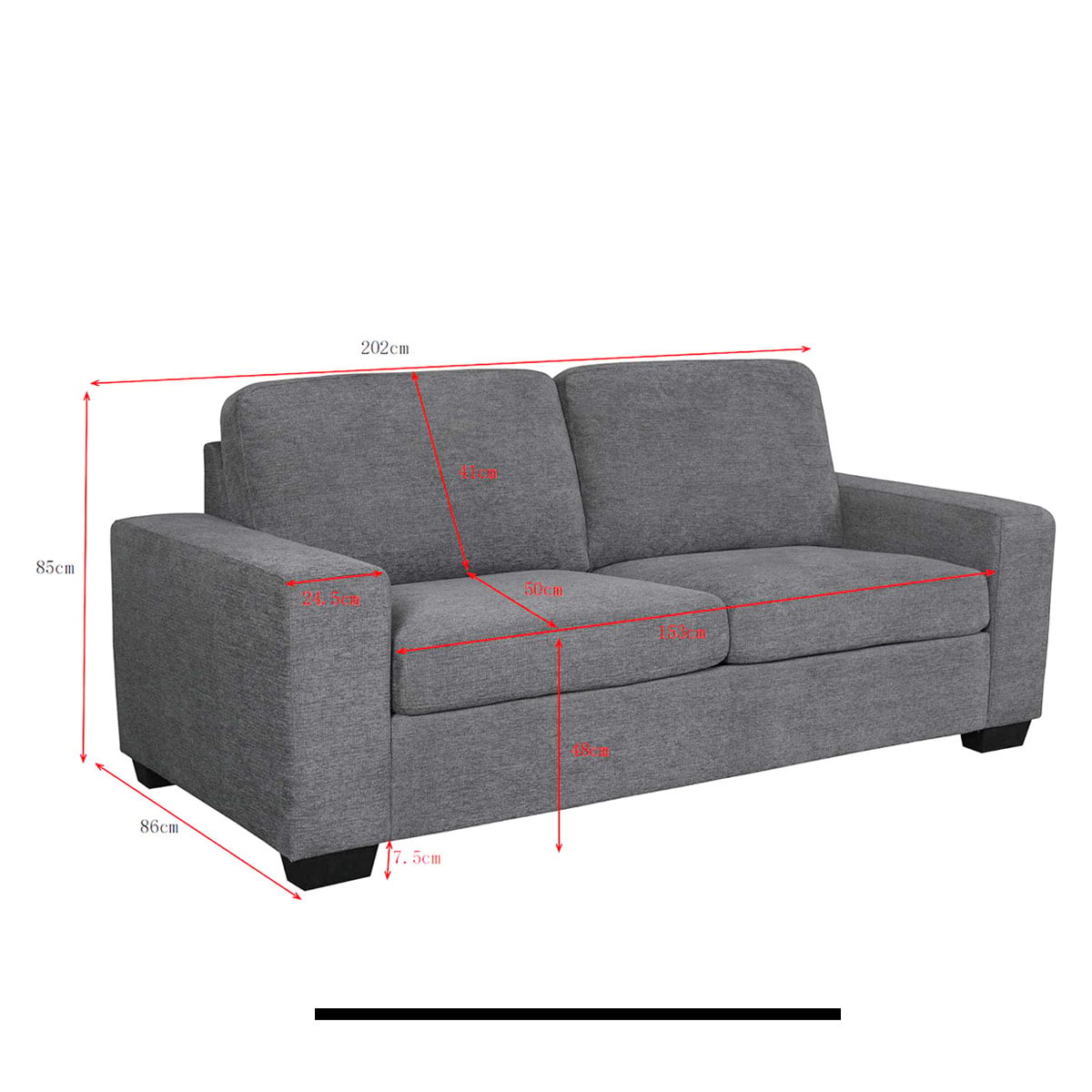 SOFÁ CAMA RIPLEY HOME PLOT GRIS - 6