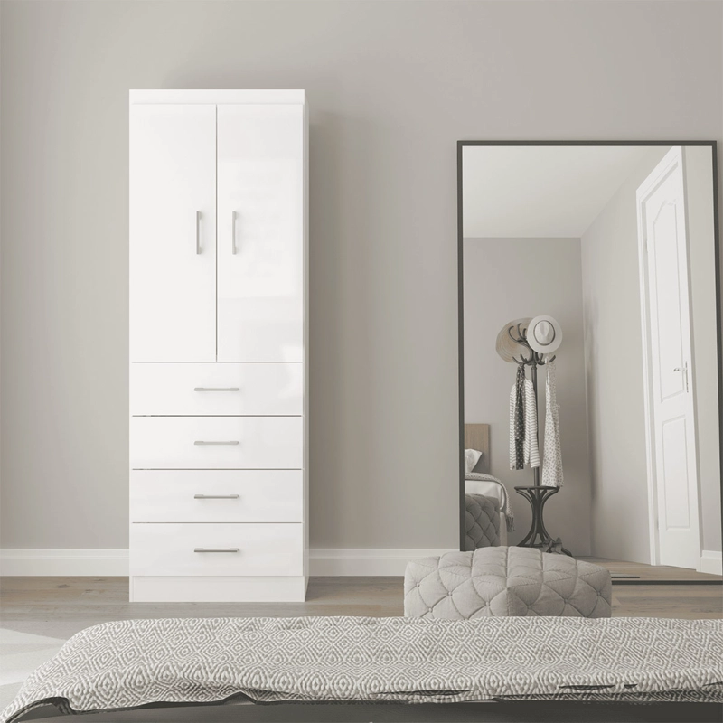 CLOSET EXIT 2 PUERTAS 4 CAJONES BLANCO - 4
