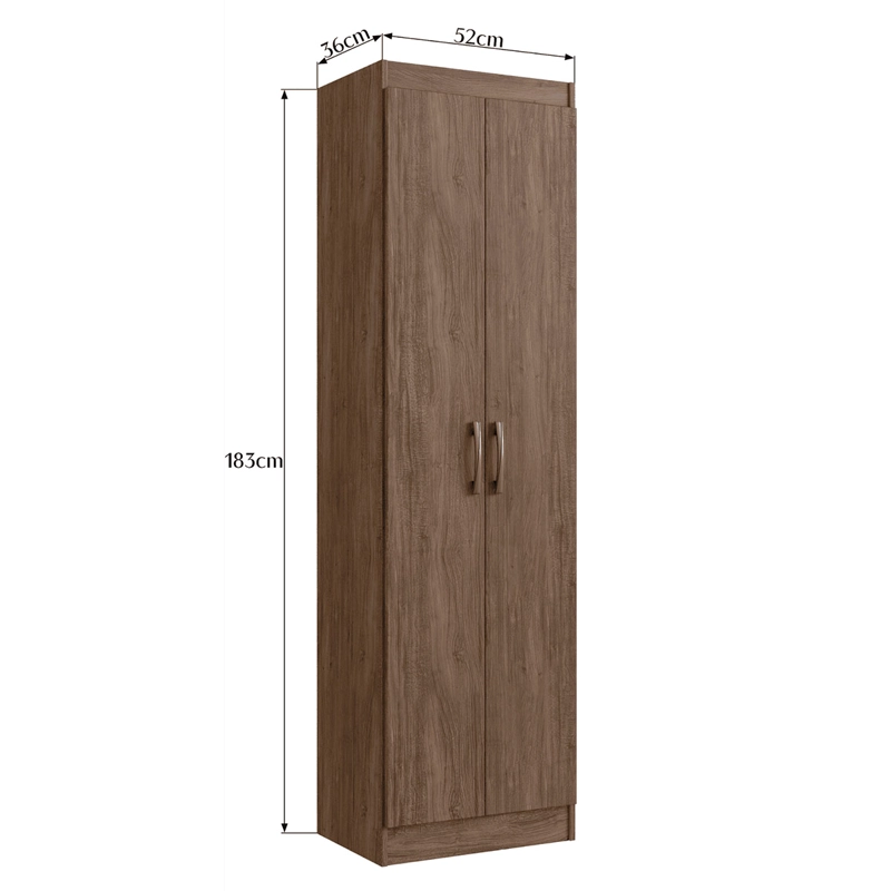 CLOSET EXIT MULTIUSO 2 PUERTAS 4 REPISAS CAFÉ - 2